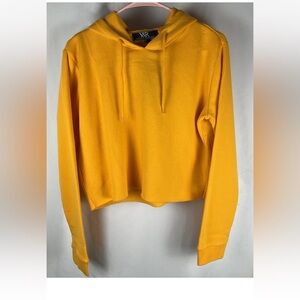 Young And Reckless Women’s Yellow Medium Cropped Top Hoodie New With Tags Winter